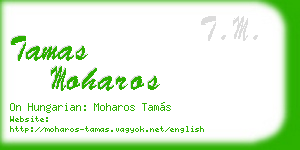 tamas moharos business card